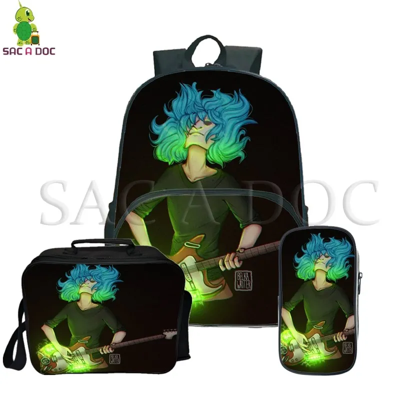 Kawaii Backpack Салли уход за кожей лица школьная сумка для подростков, для мальчиков и девочек, школьные ранцы, школьные рюкзаки с милыми Карандаш Чехол Kawaii защита от кражи рюкзак 3 шт./компл - Цвет: Kawaii Backpack