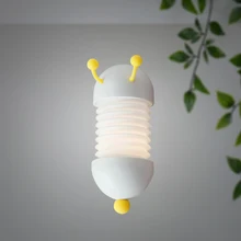 USB перезаряжаемые украшения стены светодиодный ночник магнитное притяжение прикроватная тумблер Выдвижная Caterpillar лампа детская игрушка
