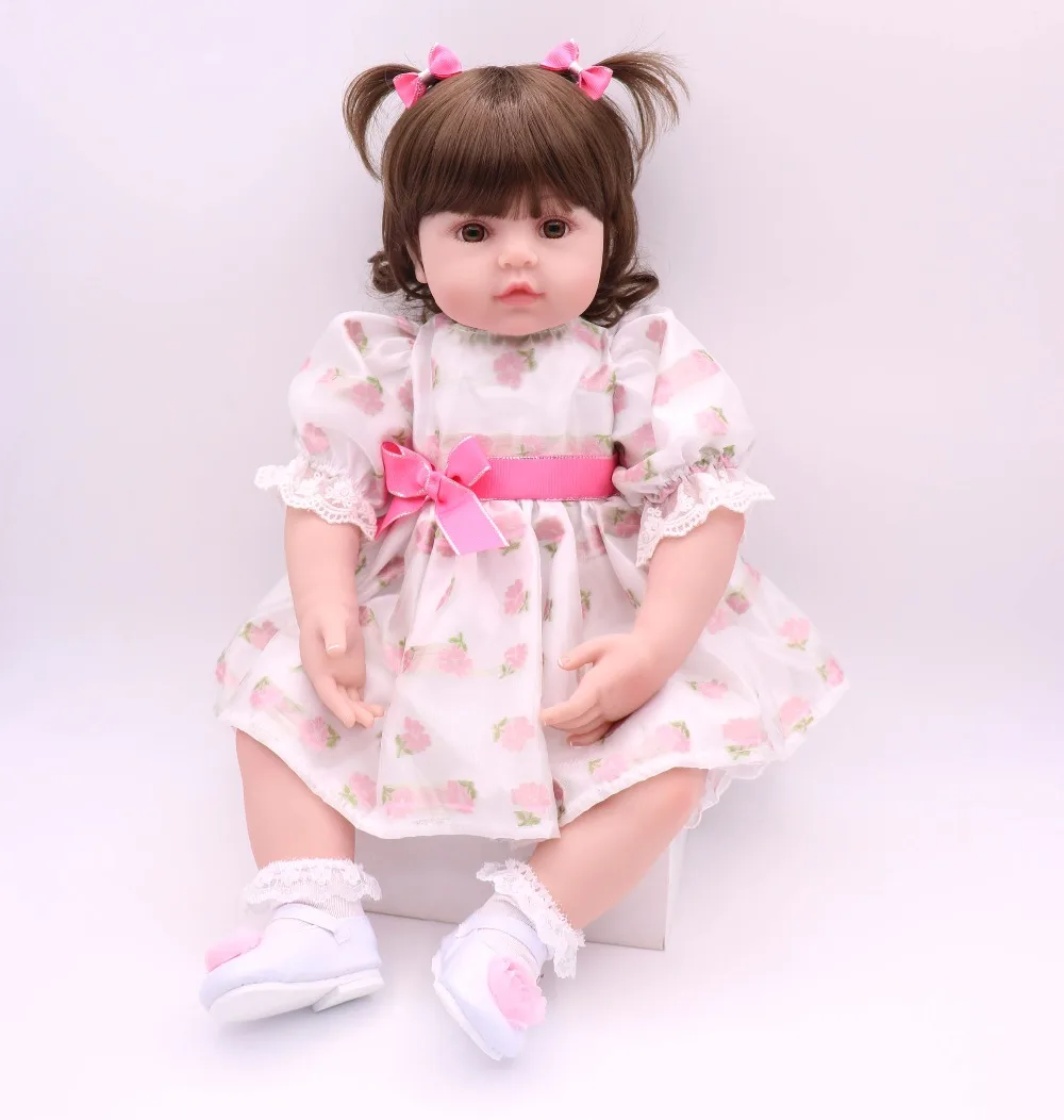 

New design 60cm Soft Silicone Reborn Dolls Handmade Realistic Baby bebe-reborn Dolls toys for girls Gift Doll Education