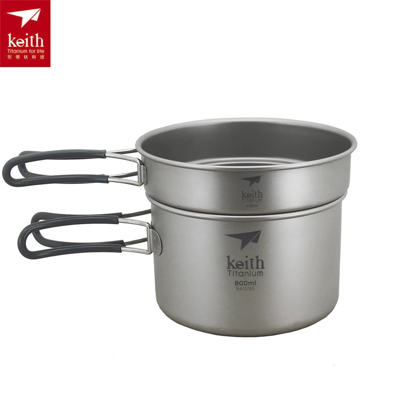 Keith Titanium pot camping Utensilios de cocina titanio Utensilios de cocina ti6012/ti6018 Keith Titanium pot camping Utensilios de cocina titanio Utensilios de cocina ti6012/ti6018
