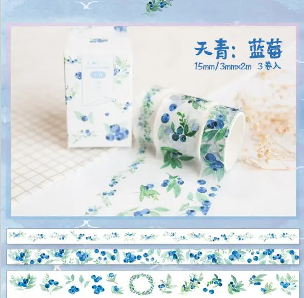 3 шт./кор. Kawaii красивая летняя лимонная DIY клей малярный скотч Единорог цветок бумажная этикетка Стикеры книжной графике ленты - Цвет: 11