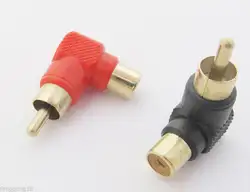 10 пар Позолоченные RCA штекер rca штекер Solderless аудио разъем красный + черный