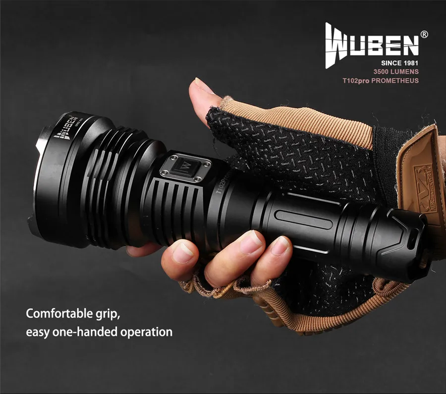 Wubne T102PRO 3500LM Cree XHP 70 LED flashlights Type C Charging ATR Technology Easy Carry High Power Flashlight (9)