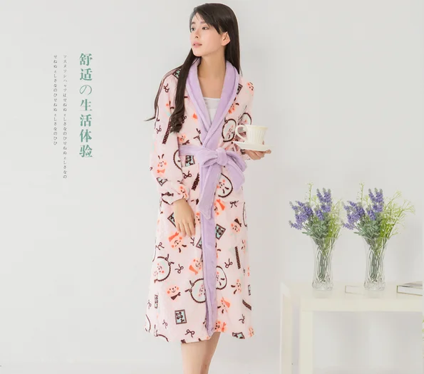 fleece maternity robe