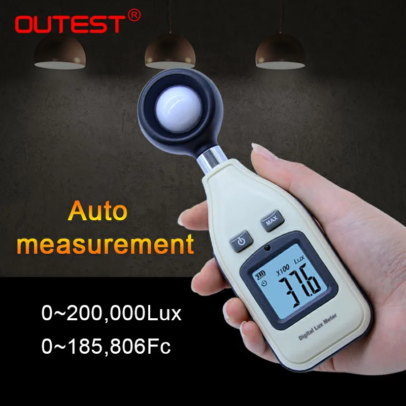 LCD Digital Lux Meter Professional Illuminance Illuminometer Light