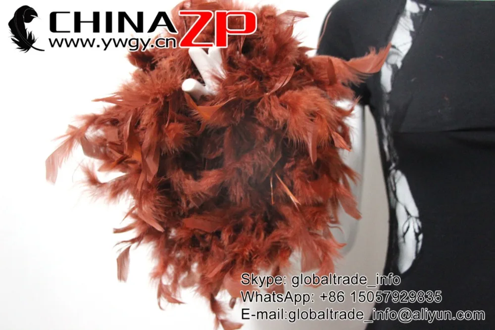 19 brown wholesale 40g turkey feather boas (1)