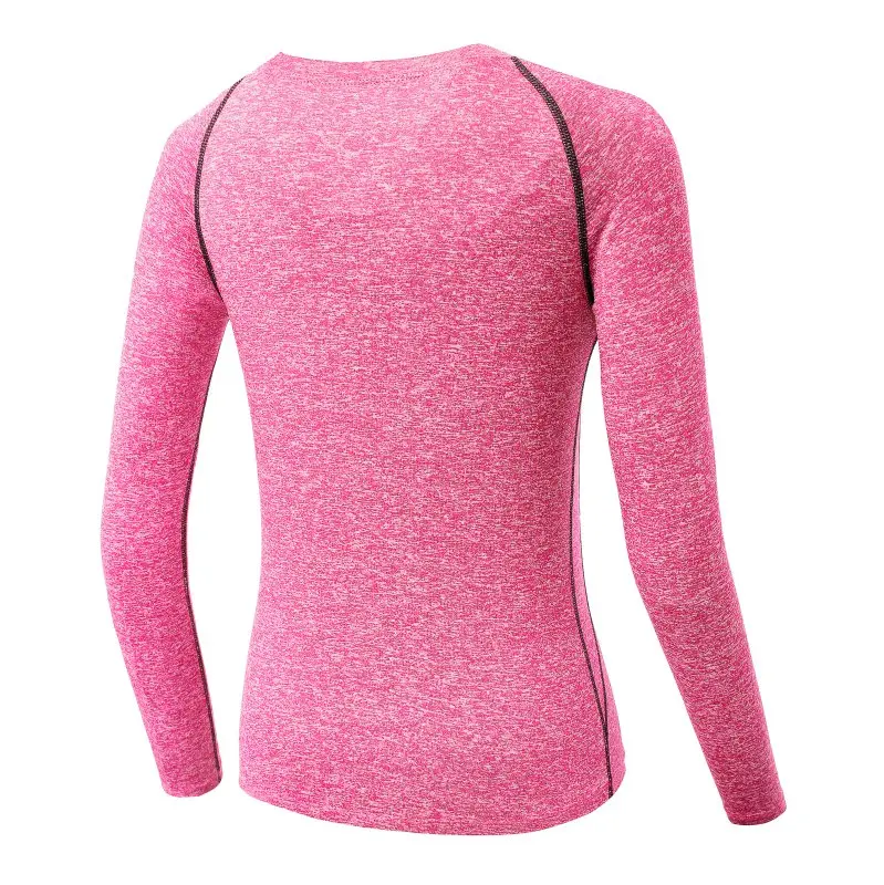 Women Compression Long Sleeve T-Shirts Casual Clothes Tights Long Sleeve Quick Dry Thermal Base Layer Tops polyester