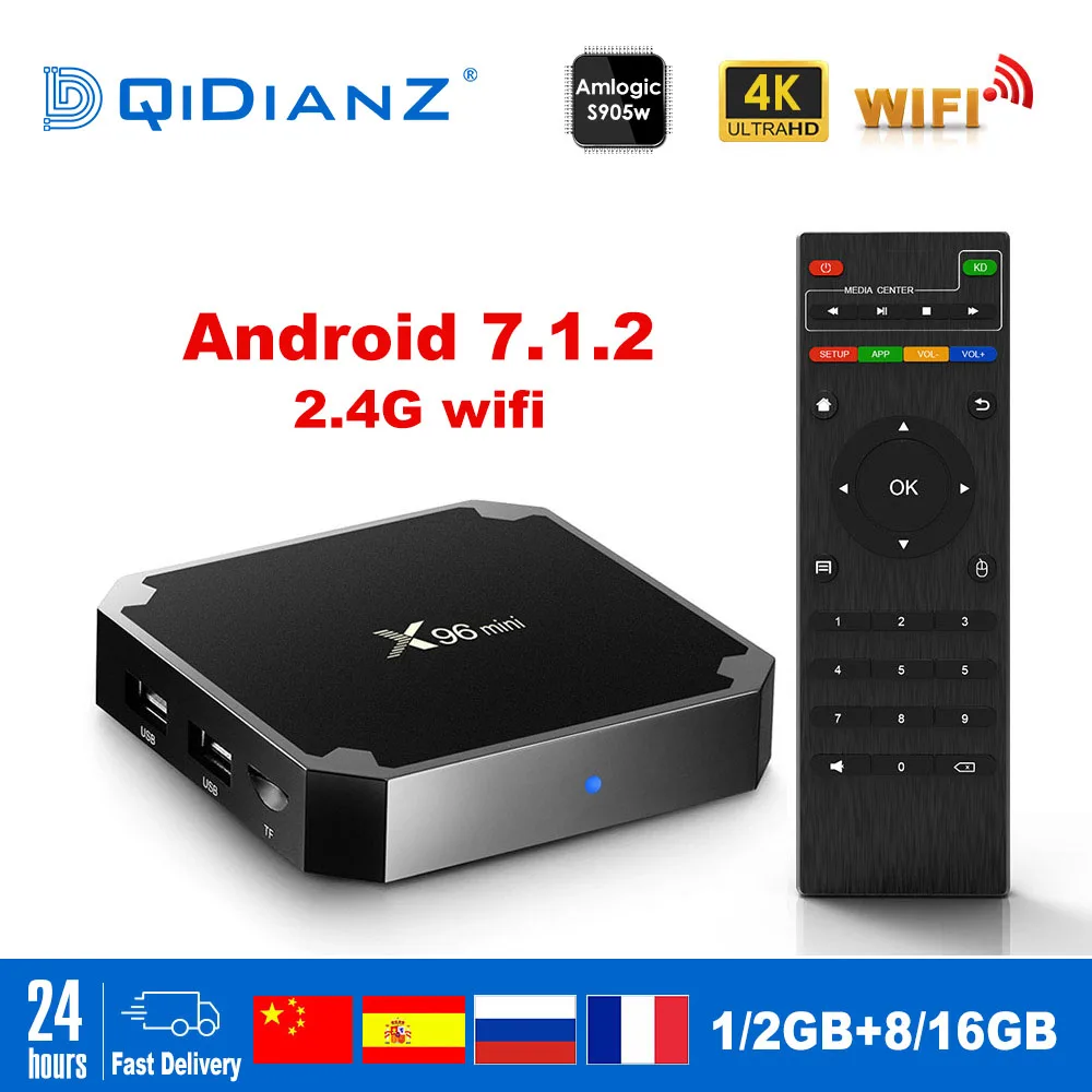 X96 mini Android 7.1 Smart tv box 2.4G Wifi S905W Quad Core 4K 1080P
