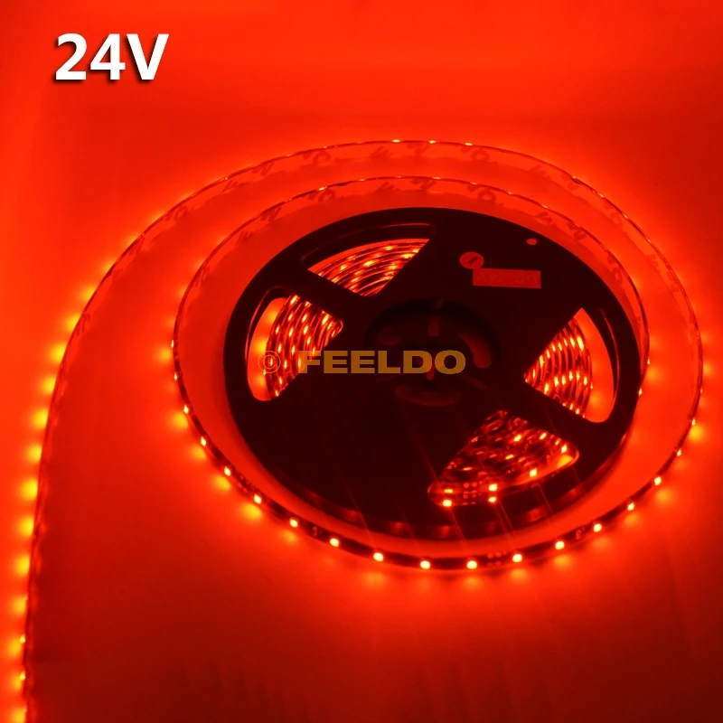 1Pc 5M 300Leds waterproof Red Led Strip Light 3528 1210 60Leds/M