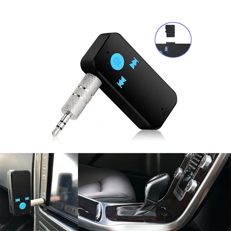 Car Wireless Bluetooth Receiver 3 in 1 USB 4.0 Bluetooth Adapter 3.5mm