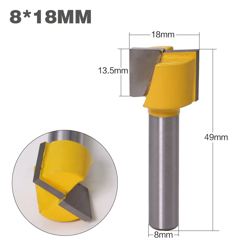 1 шт. 8 мм очистка нижней гравировки бит твердосплавный фреза 6,8, 10,16, 18,19, 20 мм Диаметр ЧПУ фреза Концевая фреза для дерева - Cutting Edge Length: NO 5
