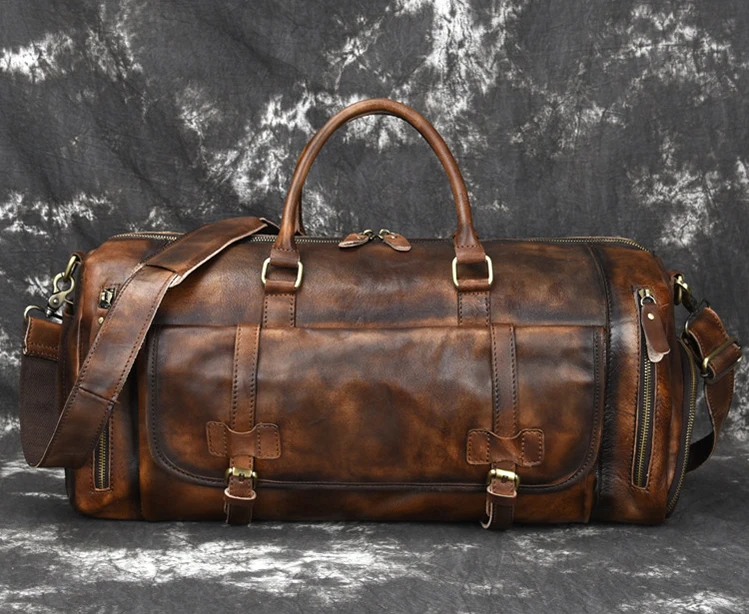 cowhide travel bag