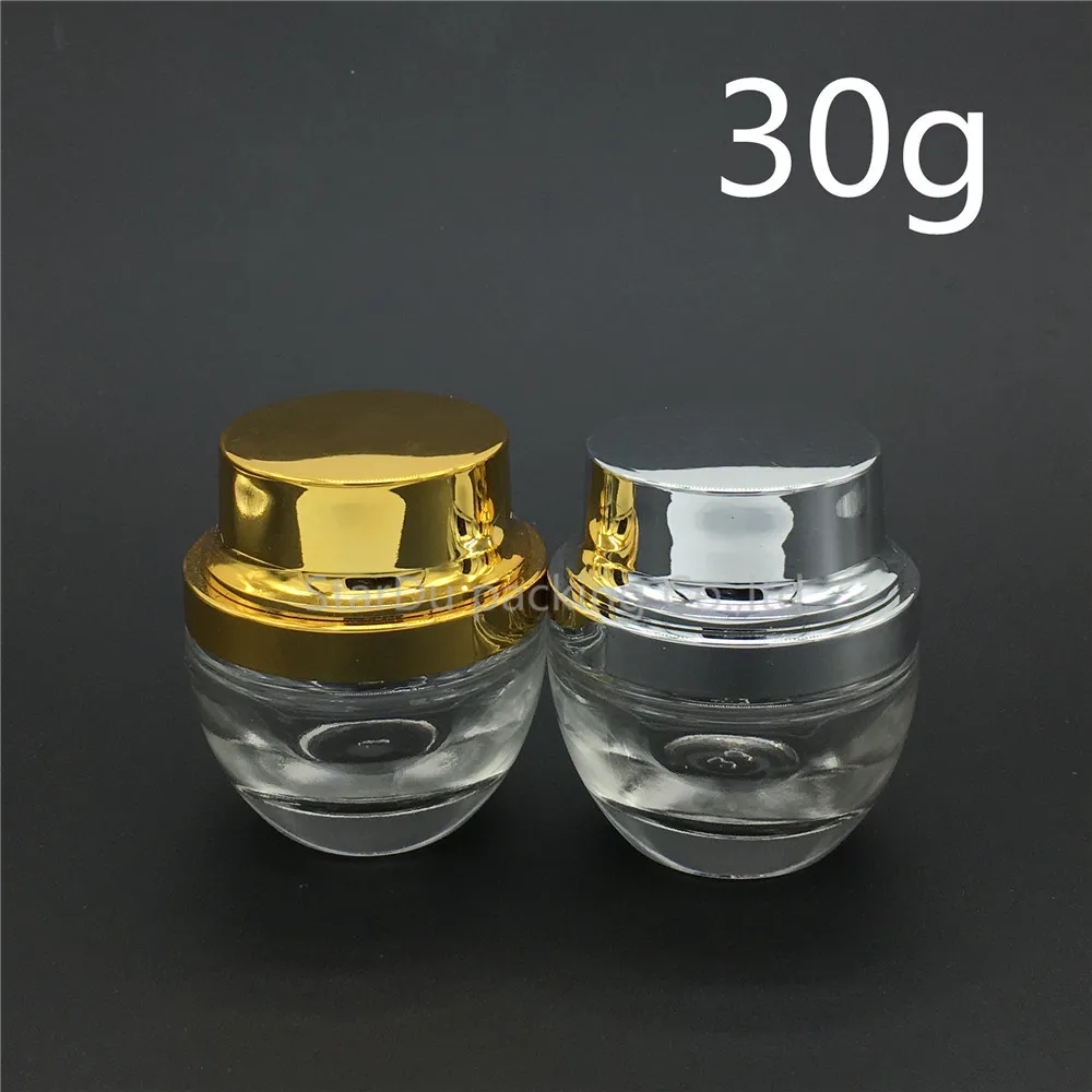 Free Shipping 100pcs/lot 30G Green Glass Jar, Glass Bottle ...