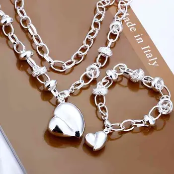 

New coming fashionable 925 stamped silver plated jewelry sets for women wedding accessories crystal bijouterie sets
