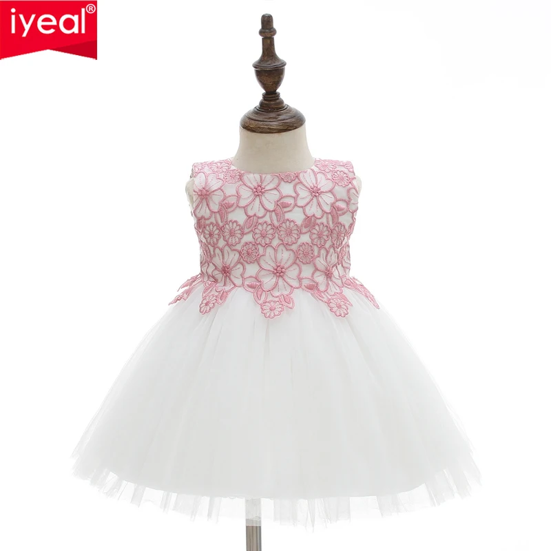 

IYEAL Newborn Baby Girl 1 Year Birthday Dress Toddler Girl Christening Dress Infant Princess Party Dresses For Kids Baby Girls