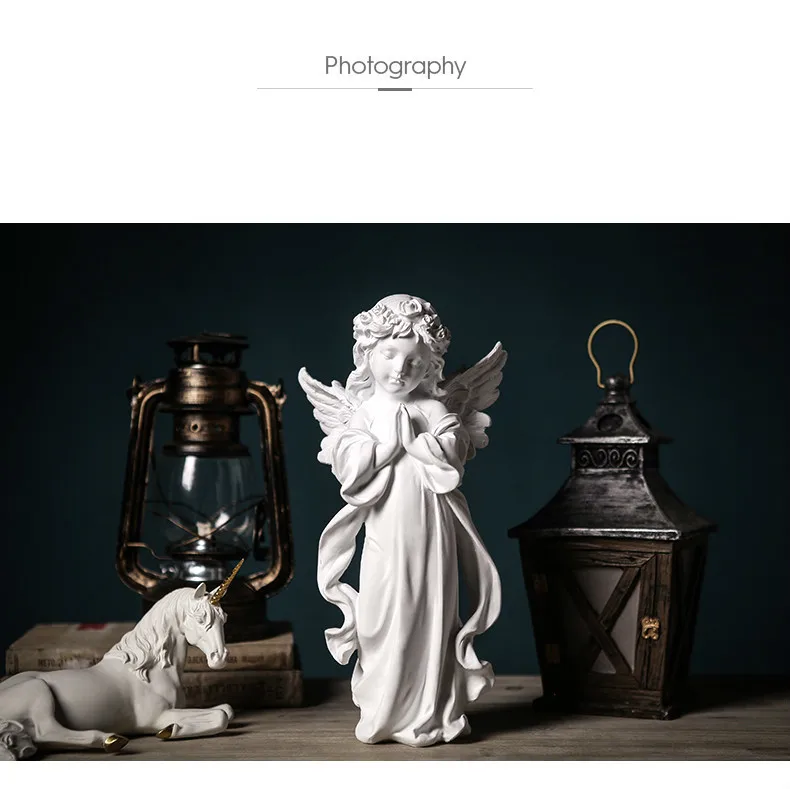 Декоративная скульптура в скандинавском ретро стиле для гостиной, Подростковая миниатюра ангела, домашняя модель, статуя персонажа, ностальгические фигурки, фигурки, ремесла