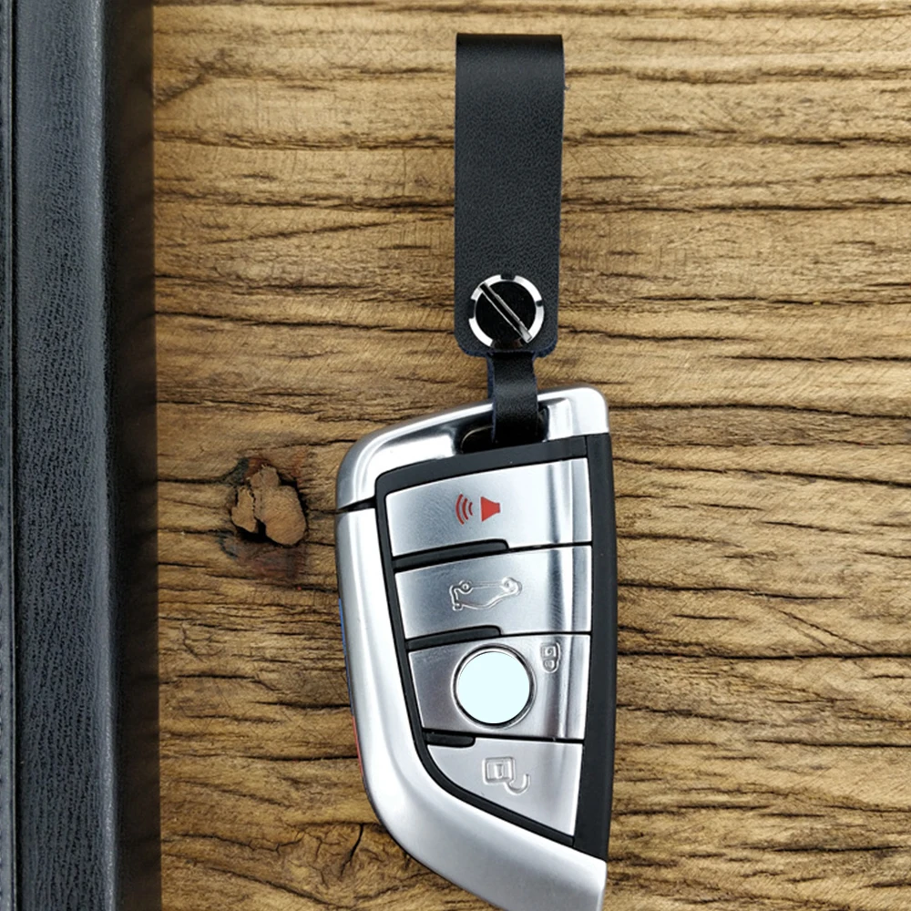 Car Key Rings Genuine Leather Keyring Keychain Universal