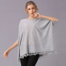 XIKOI Половина рукава футболки больших размеров для женщин Повседневное Свободные Новинка кисточкой пуловеры для Модные полупрозрачные однотонные