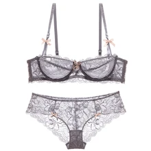 Shaonvmeiwu осеннее и зимнее женское сексуальное кружевное ультратонкое нижнее белье набор бюстгальтеров французский бюстгальтер без губки удобный дышащий