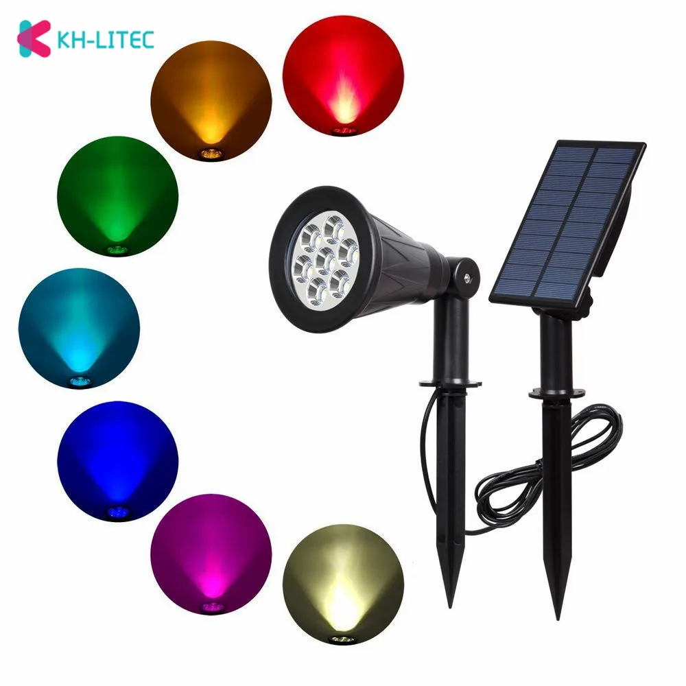 7 LED Solar Spotlight With Solar Panel