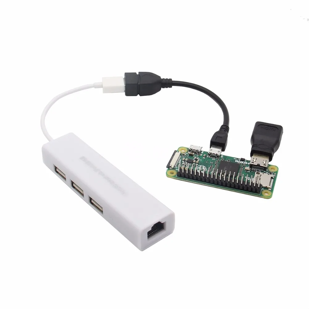 Комплект Raspberry Pi Zero W с корпусом из АБС-пластика+ кабель GPIO+ кабель USB OTG+ мини-адаптер HDMI+ 2x20 штекер+ медный радиатор Pi 0 комплект