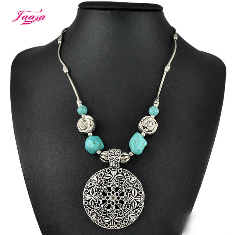 Best Hot Sale China Palace Carving Hollow Out Fine Handmade Fashion stone Necklace Ethnic Jewelry Tibetan Jewelry Tibetan Nepal