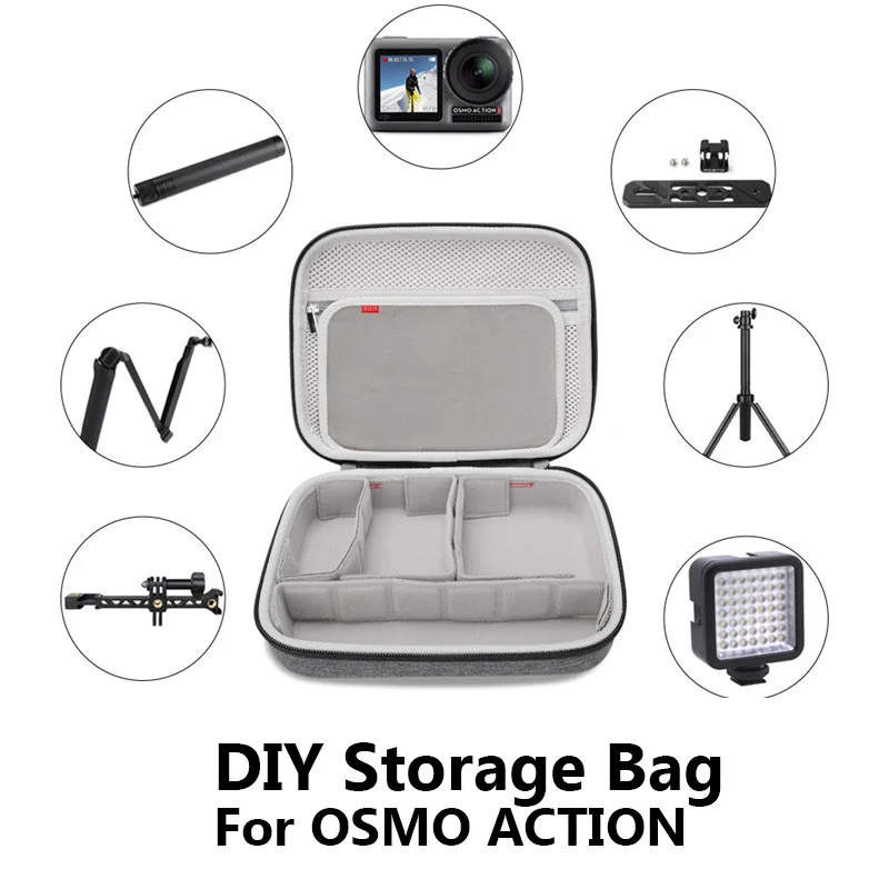 

DJI OSMO Action Camera DIY Carrying Case Waterproof Portable Bag Storage Box for DJI Osmo Action Accessories