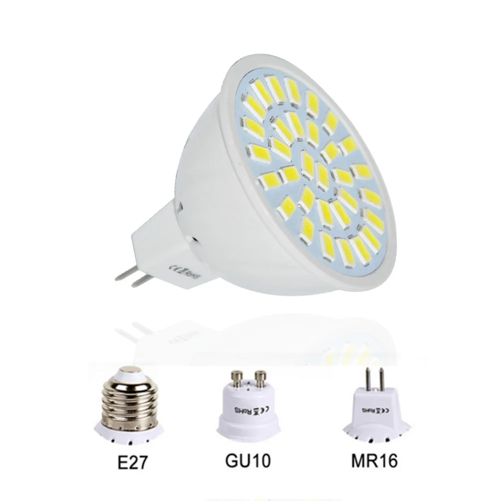 JYL 2 шт. GU10 MR16 E27 4 Вт 32 SMD светодиодная домашняя точечная лампа AC 220 В белый/теплый