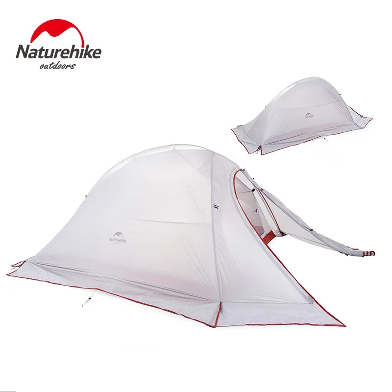 Naturehike Nuevo Cloud en serie tableta amortiguador Tech accesorio beige Rojo Negro compruebe Tartan tableta amortiguador persona ultraligero campamento equipo 20D Nylon actualización 2 hombre Camping en invierno tienda con Mat - 3