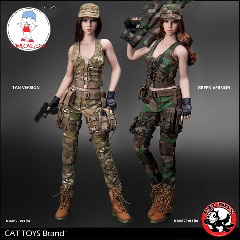 

1/6 Scale Female Sniper Combat Suit Head Sculpt Military Soldier Clothes Boots Set CT014 For 12 Inches Action Figure Dolls