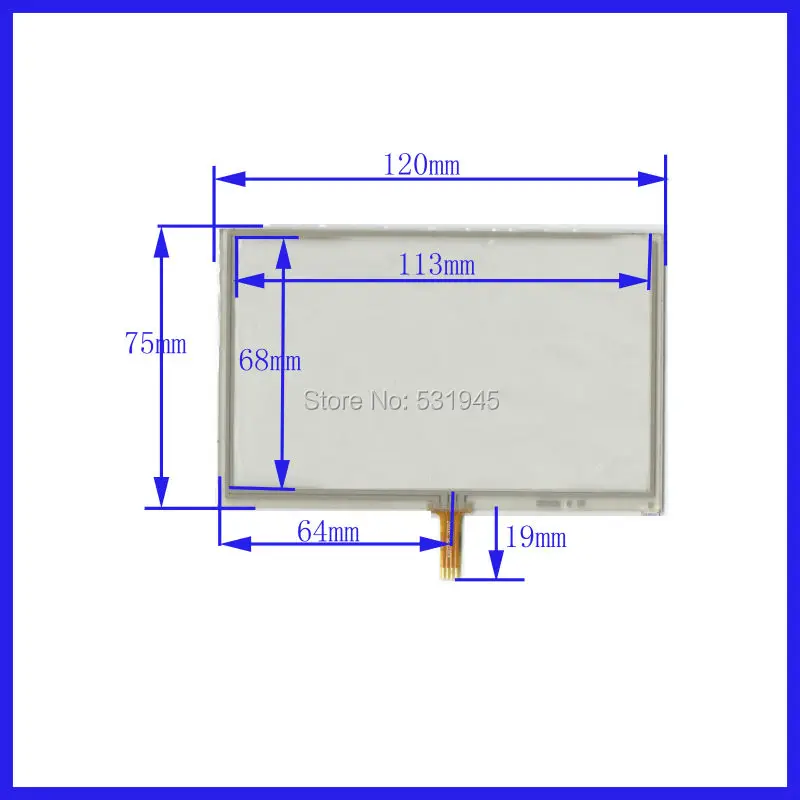 

ZhiYuSun New 5 Inch Touch Screen 120mm*75mm for 5GPS GLASS 120*75 for tble compatible XWT625 for gps touch