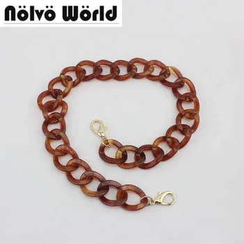 

1 Piece 60cm 120cm 180cm Nice Coffee Color Resin Bag Strap Never Fade Women Bag Strap Plastic Chains Ladies Bolsa Bag Chain