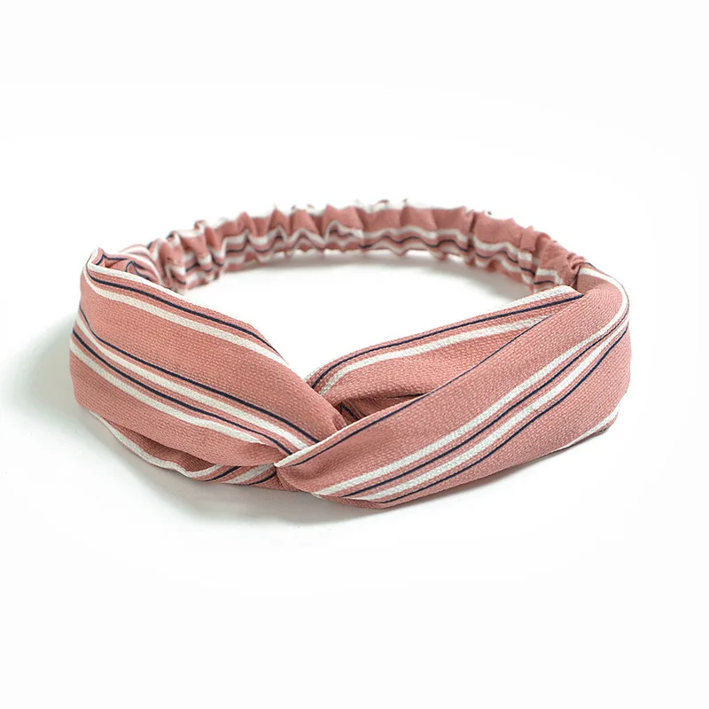 

1PC Striped Hats Women Hair Accessories Lady Knotted Bow Headband flower Floral Patterns Bandanas Elastic Head Wrap