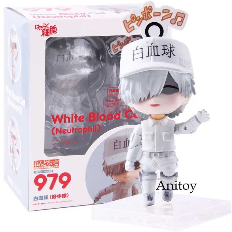 

Nendoroid 979 Cells at Work White Blood Cell Neutrophil PVC Action Figure Nendoroid Hataraku Saibou Collectible Model Toy