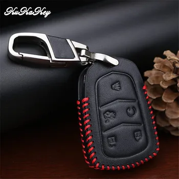 

Genuine Leather Car Key Case Key Cover For Cadillac Escalade CTS SRX ATS SRX XT4 CT6 XT5 2016 - 2020 Key Ring Shell Key Holder