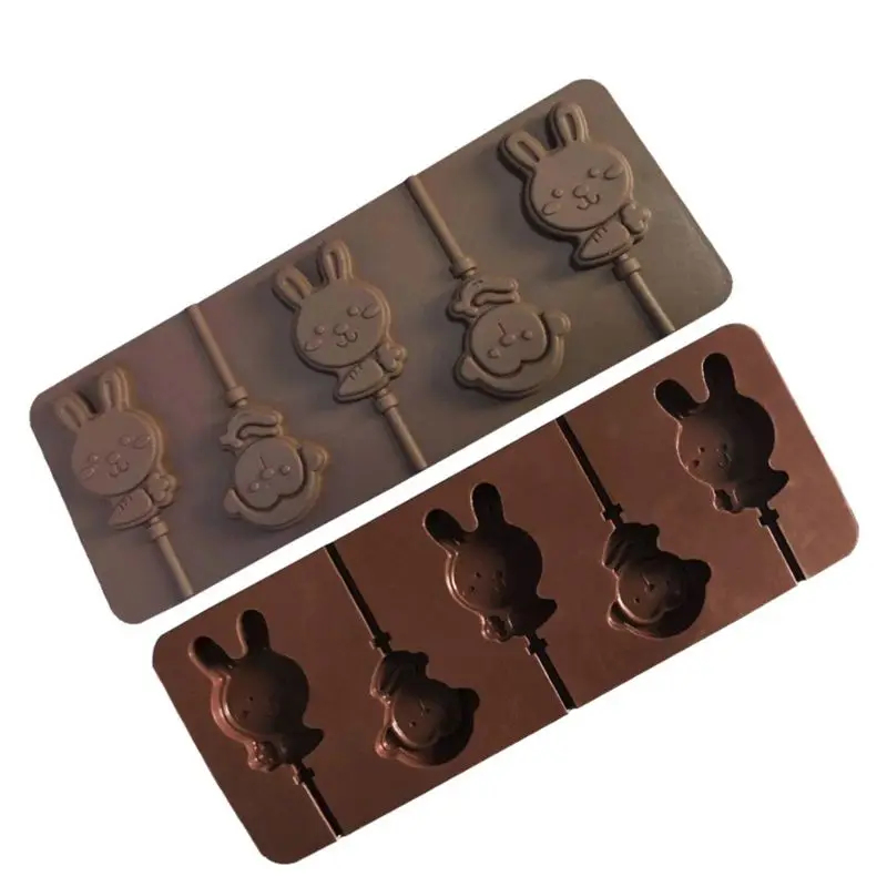 Пищевая силиконовая форма для выпечки Кролик и обезьяна леденец Кондитерские
