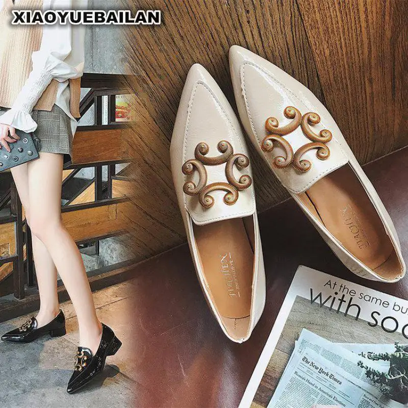 

2018 The New Tip Rough And Lacquer Happy Shoes Woman423