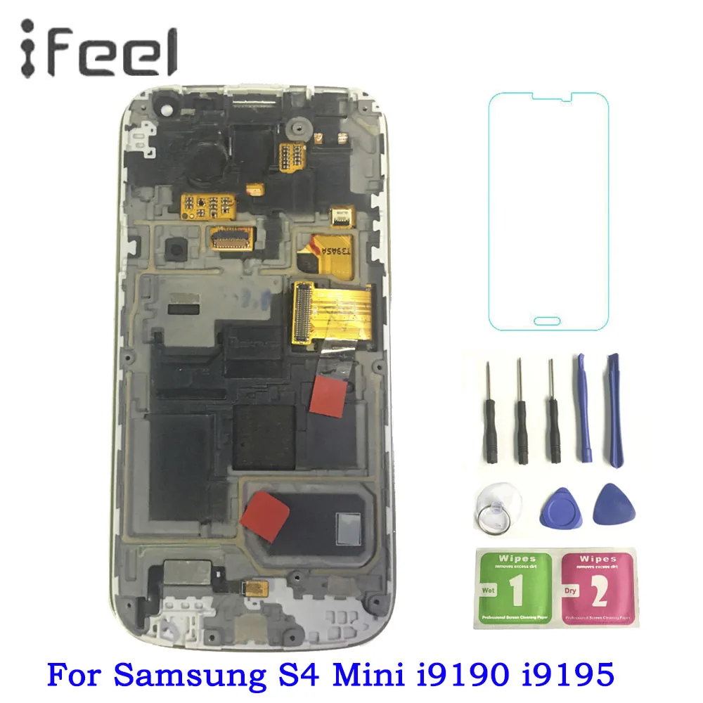 

Super AMOLED LCD For Samsung Galaxy S4 S4 Mini i9190 i9195 LCD Display + Touch Screen Assembly with Frame + Tools