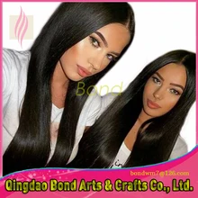2016 New Soft 8A Brazilian virgin human hair silk straight front lace wig glueless full lace wigs for black women