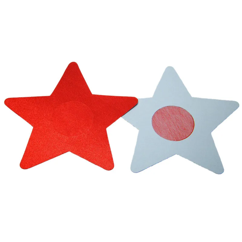 1 Pair Star Nipple Cover Pasties Breast Petals Fashion 5 Colors Sexy Sequins Bule Black Red Nude Purple High Quality