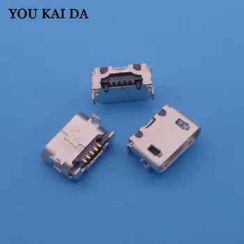 

100pcs 5pin mini micro usb jack connector charging port socket power plug female for HTC Lenovo ZTE mobile phone tablet pc mid