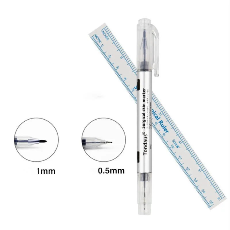 

Surgical Tattoo Pen Piercing10sets Skin Marker Positioning Body Eyebrow Tattoo Art Pen With Rulers Tattoo Skin Marker Pens