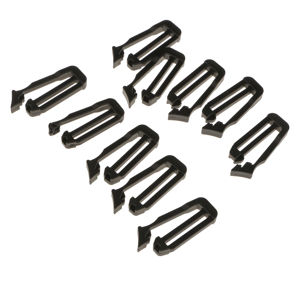 

10x Outdoor Army Webbing Strap Buckle Plastic Hanging Belt Clip Key Holder for Molle Backpack Webbing Connecting