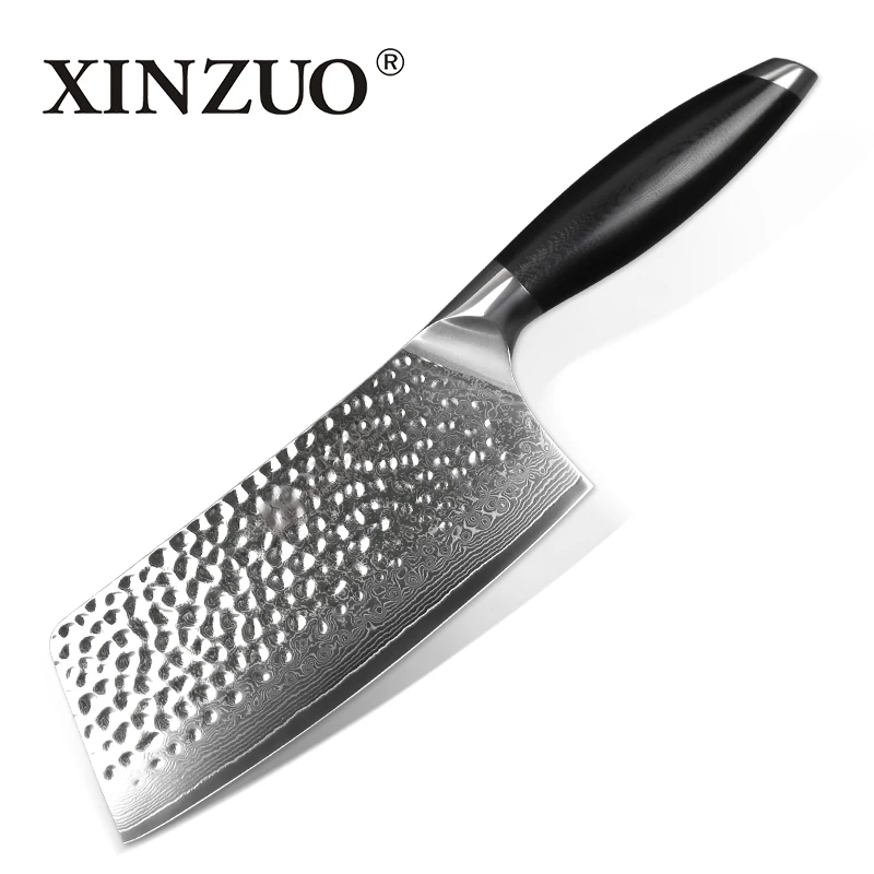 

XINZUO 7'' inch Kitchen Knife 67 Layers Japanese VG10 Damascus Steel vg10 Chinese Chef Knife Cleaver Meat Big Knives g10 Handle