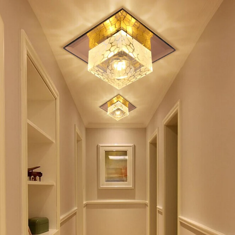 Minimalist 5W D18CM Square LED Crystal Light Chandelier Lighting led