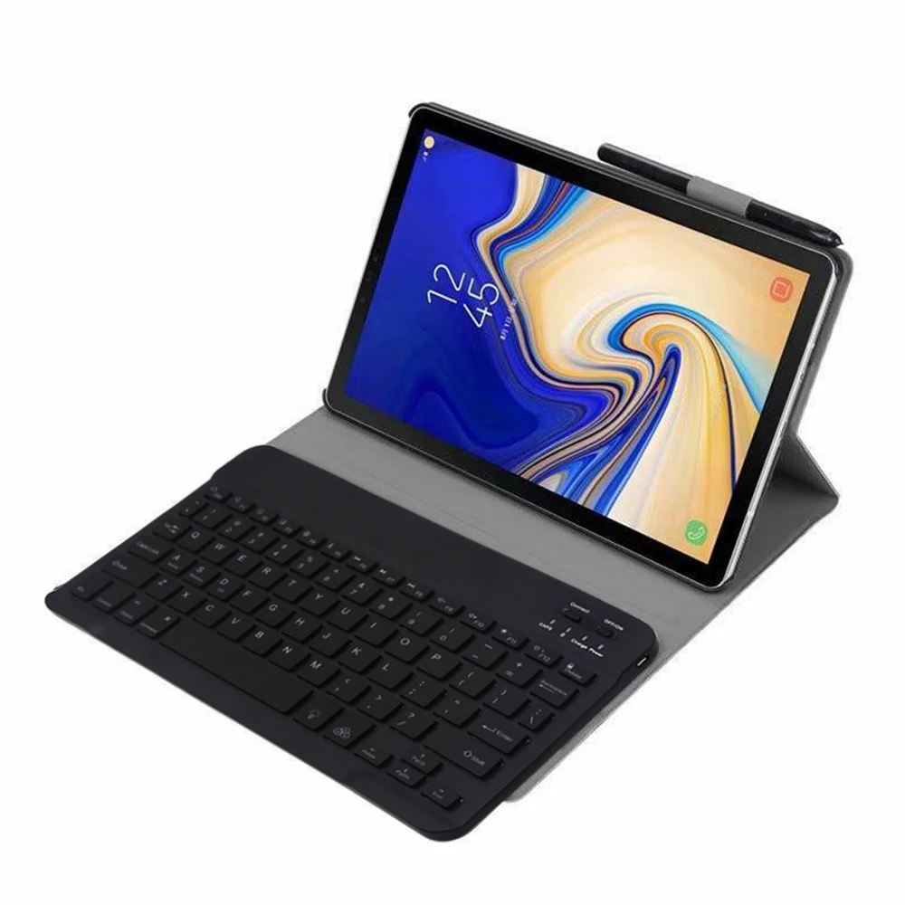 Bluetooth клавиатура чехол для Samsung Galaxy Tab A 10,1 дюймов (2019) SM-T510 T515 кожаный ударопрочный чехол-подставка