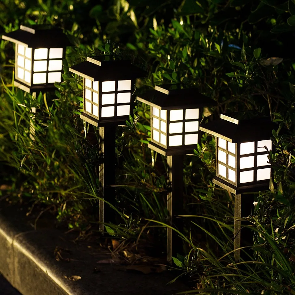 

LED Solar Powered Lawn Light Outdoor Waterproof Under Ground Path Stake Lanterns Lamps Spotlight Pathway Landscape Retro Lights