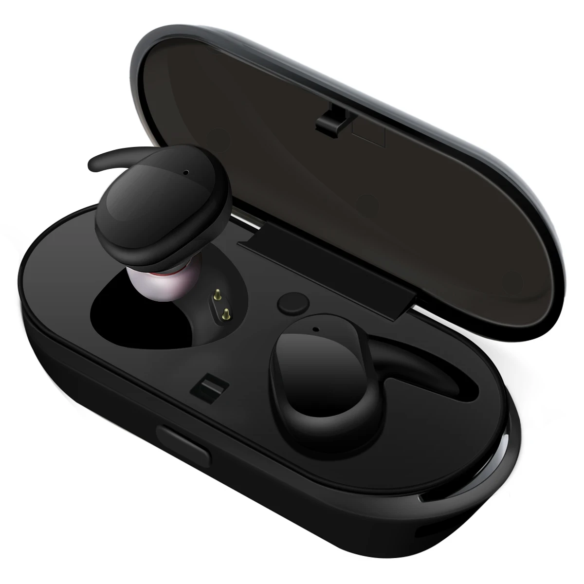 ELEGIANT S9100 Беспроводной Bluetooth наушники-вкладыши TWS с вкладыши наушники с микрофоном Портативный док-станция для зарядки для Iphone для huawei - Цвет: Черный