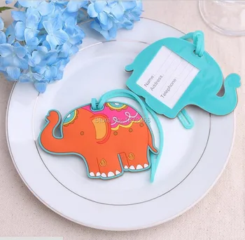 

Blue lucky elephant Luggage Tag wedding baby shower party Favor guest Gift gifts 500pcs Free DHL/Fedex