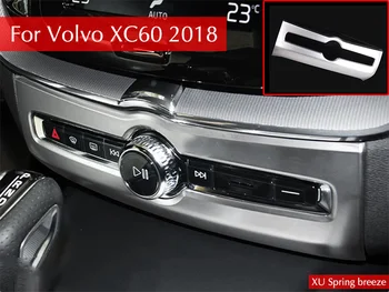 

Car Console CD Control Knob Switch Panel Cover Frame Stickers Trim Car Styling 1Pcs/Set For Volvo XC60 2018